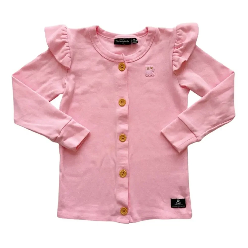 Rock Your Kid Jersey Ruffle Cardigan Size 6